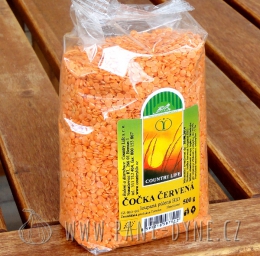 Čočka červená loupaná bio Countrylife 500g