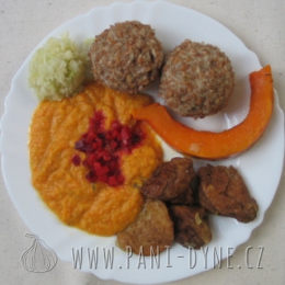 Svíčková hokaidó - makrobiotický talíř