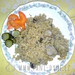 Bulgur s lotosem a žampióny