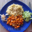 Bulgur s červenou čočkou, mrkví a pórkem