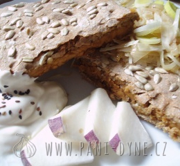 Zapečený tempeh v těstíčku