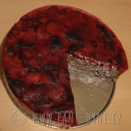 Švestkový nepečený dort